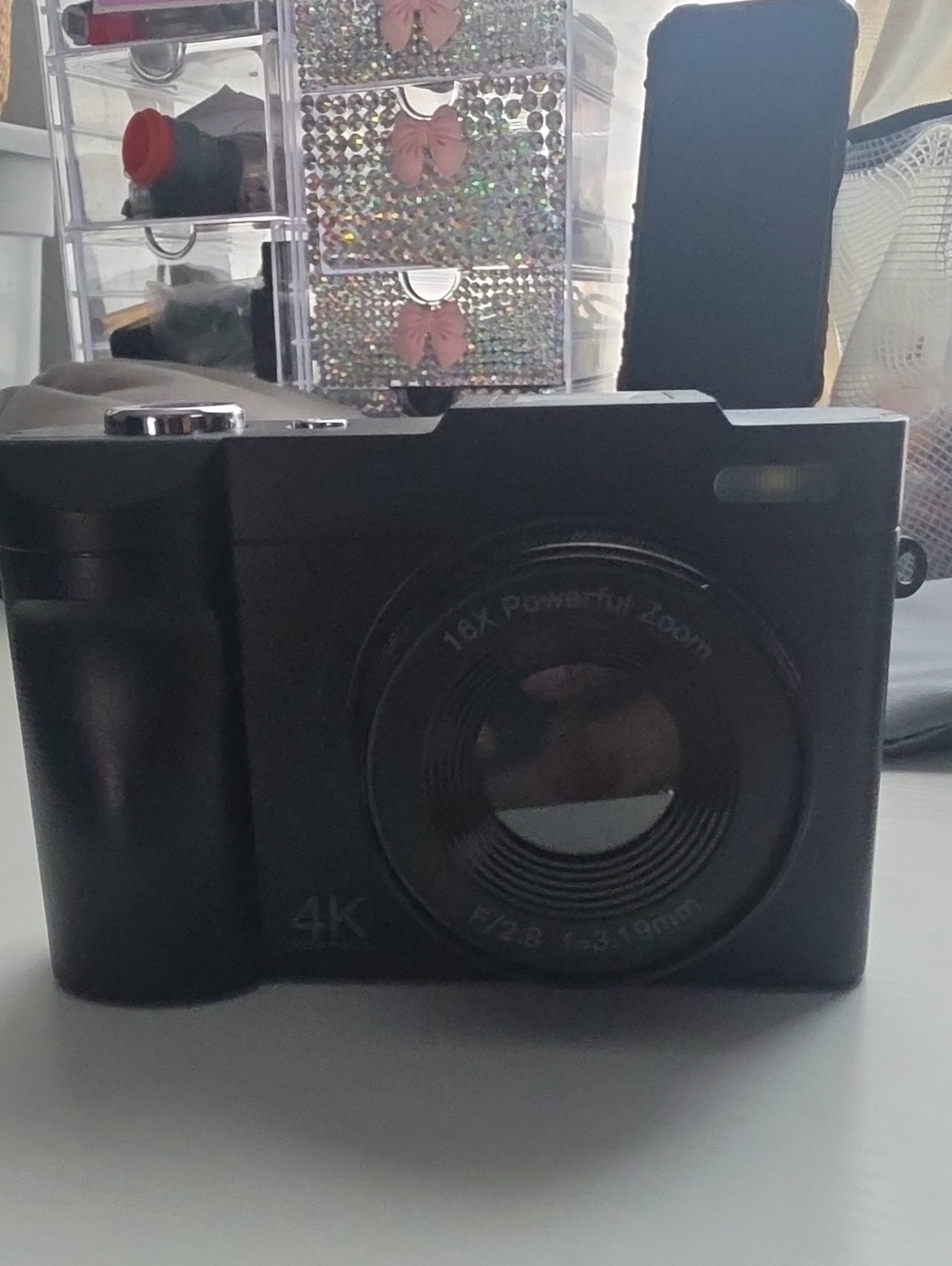 4K Digital Compact Camera in Black with 16x Zoom